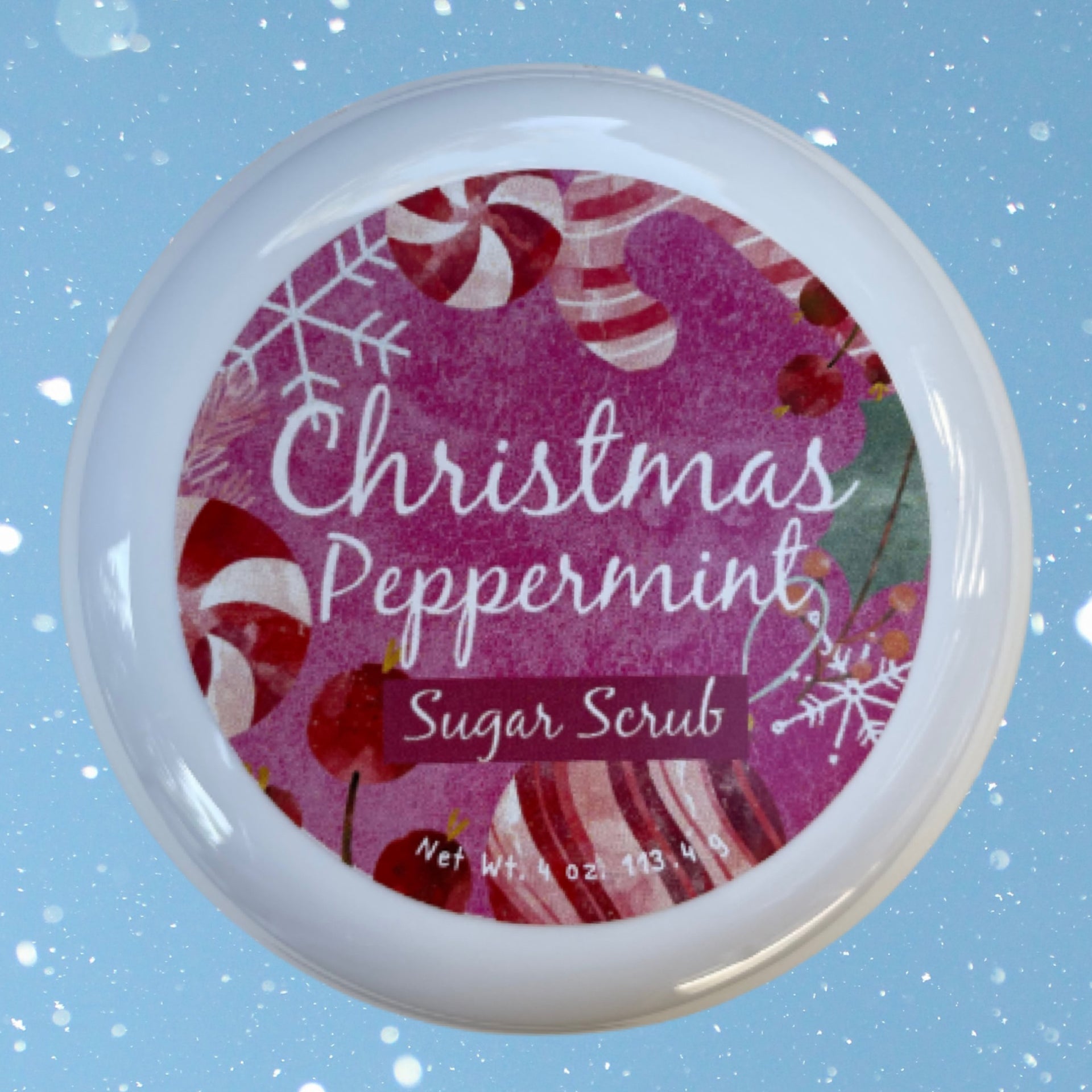 Christmas Peppermint Sugar Scrub