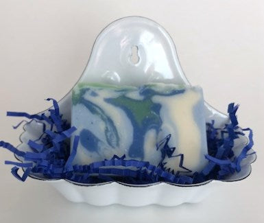 Forget me not soap w/ soap dish